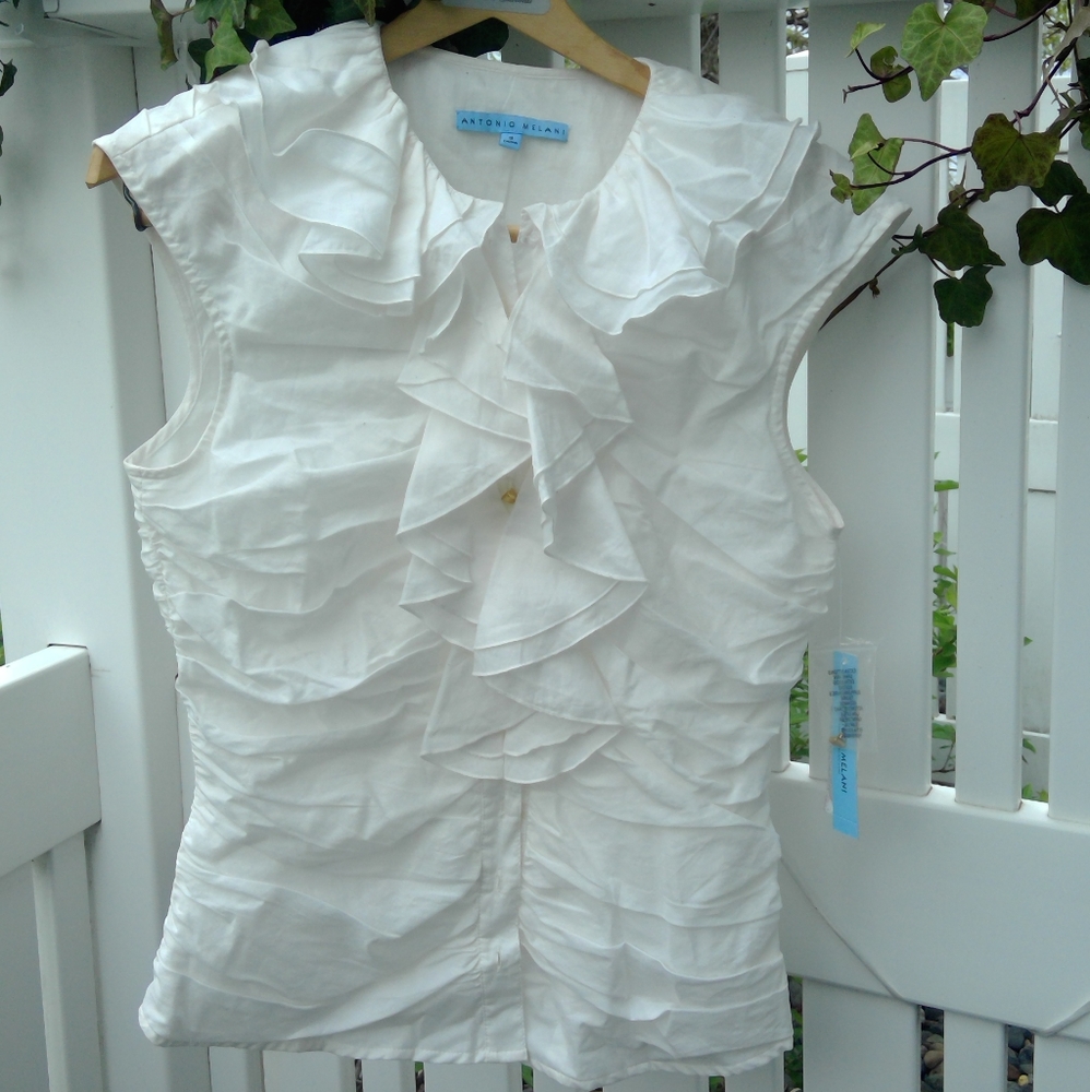 Ruched White top